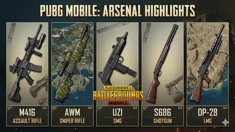 Beberapa Kombinasi Senjata Terbaik PUBG Mobile untuk Role Rusher di Season 2025 Ini