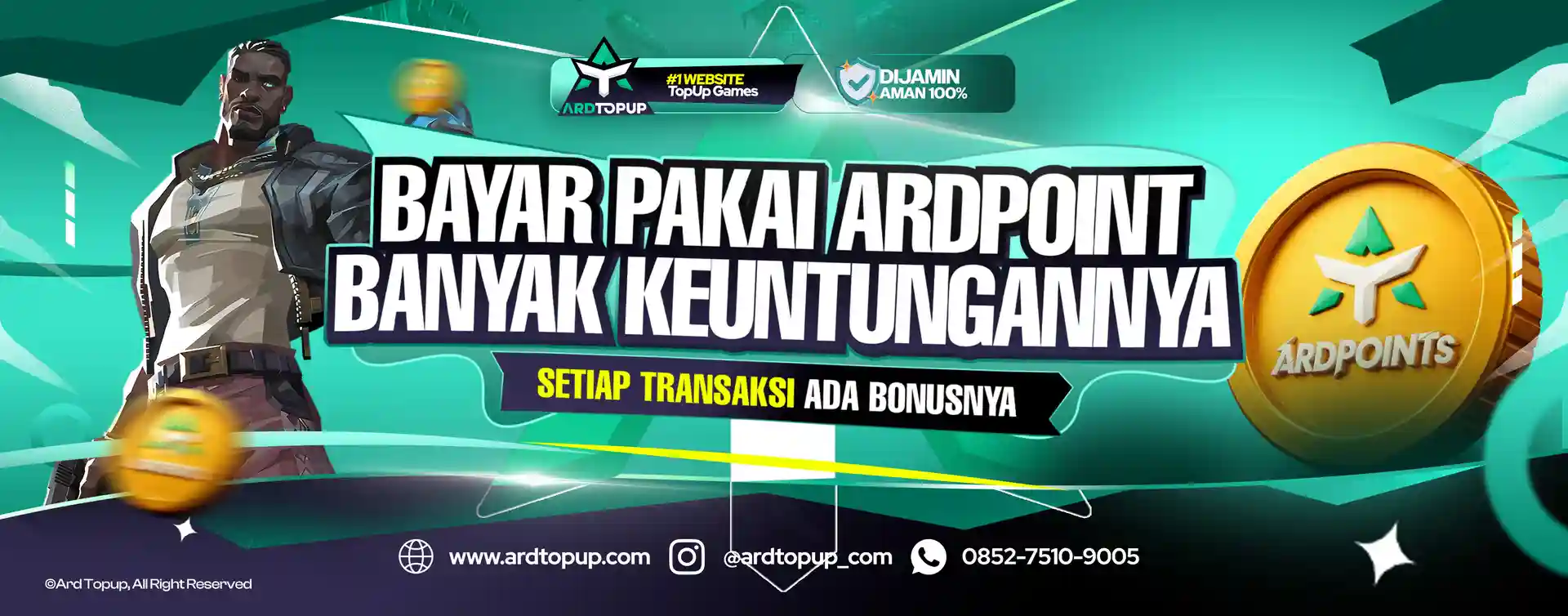 Top Up Semua Game dan Voucher Dapet Cashback ARDPOINTs
