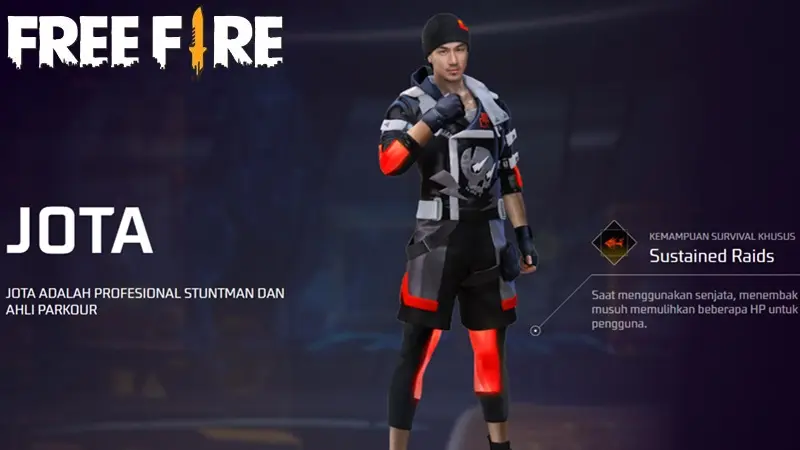 Guide Karakter Jota Free Fire (FF) yang Terinspirasi dari Joe Taslim Artis Indonesia