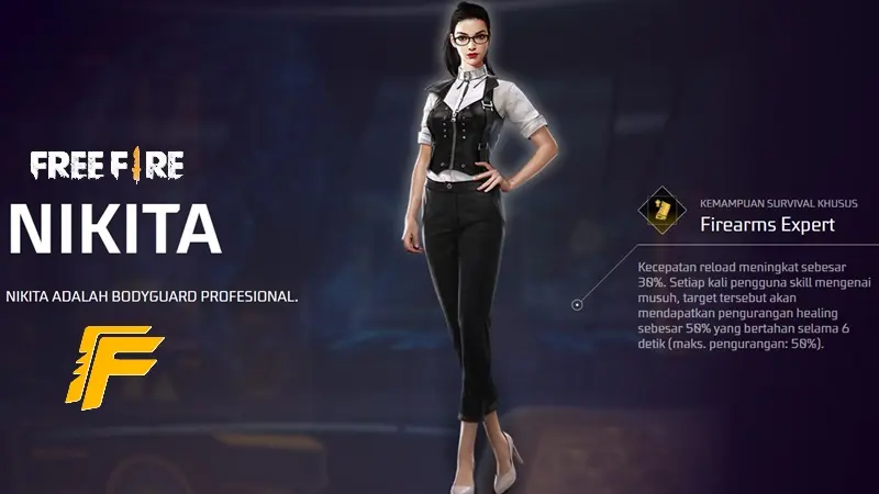 Guide Nikita Free Fire (FF): Profil, Role, Fakta, dan Kombo Skill Untuk Bersaing di Ranked Match