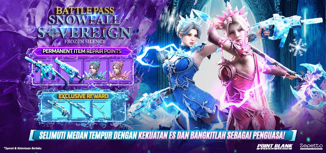 Event Terakhir Point Blank Battle Pass Snowfall Sovereign : Frozen Silence 2025
