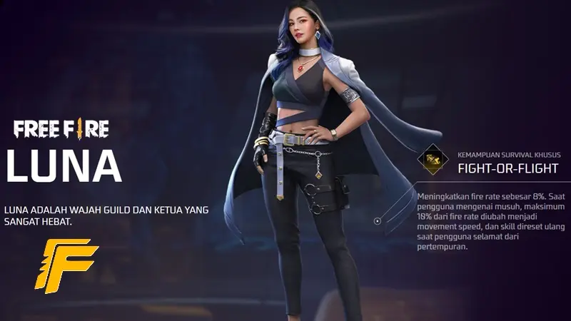 Guide Luna Free Fire (FF): Profil, Role, Fakta, dan Kombo Skill yang Bisa Bawa ke Kemenangan