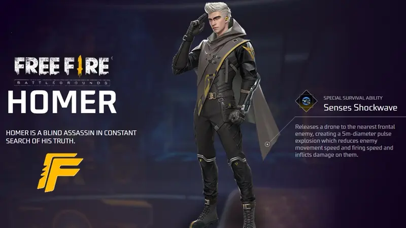 Guide Homer Free Fire (FF): Profil, Fakta, Combo Skill, dan Cara Menggunakannya